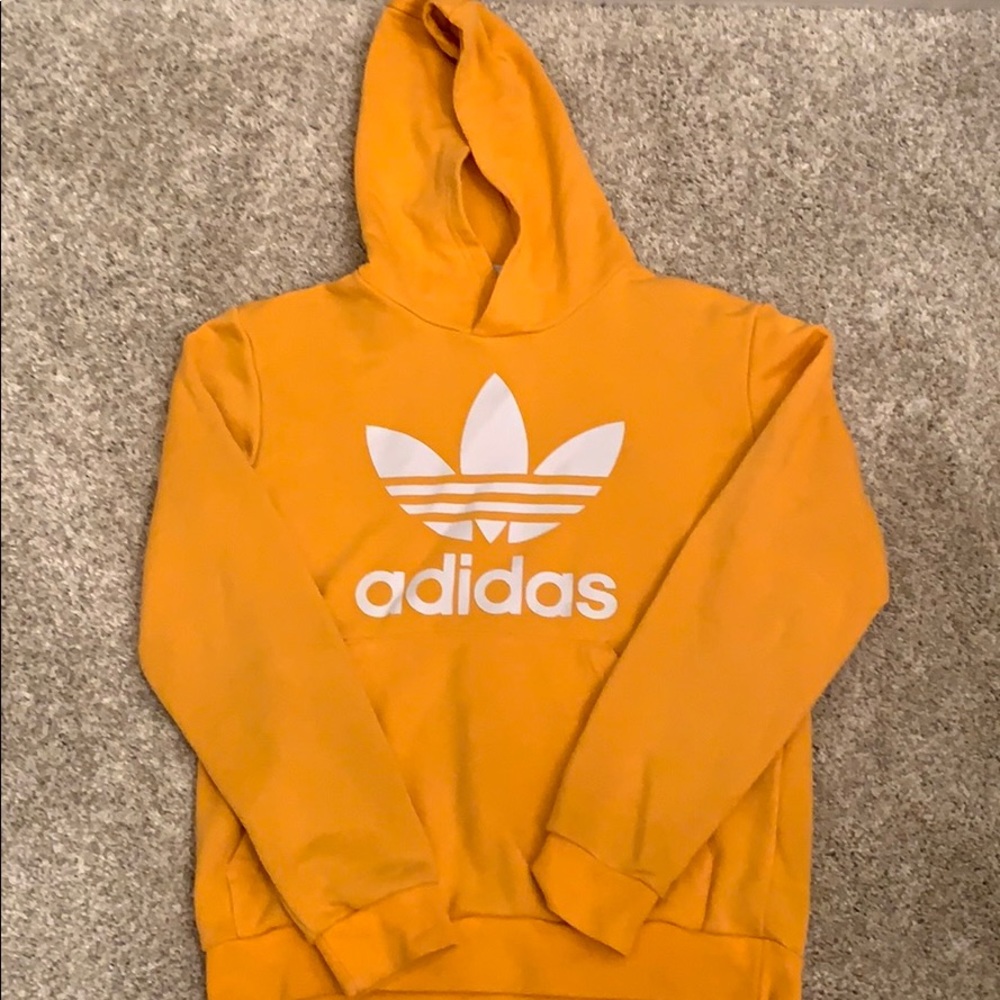Adidas bright orange hoodie
